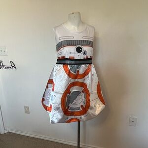 Star Wars The Force Awakens White and Black Small dress Costume BB-8